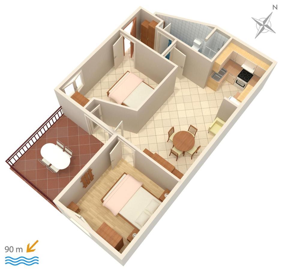 Apartments By The Sea Stanici, Omis - 1028 Tice Luaran gambar