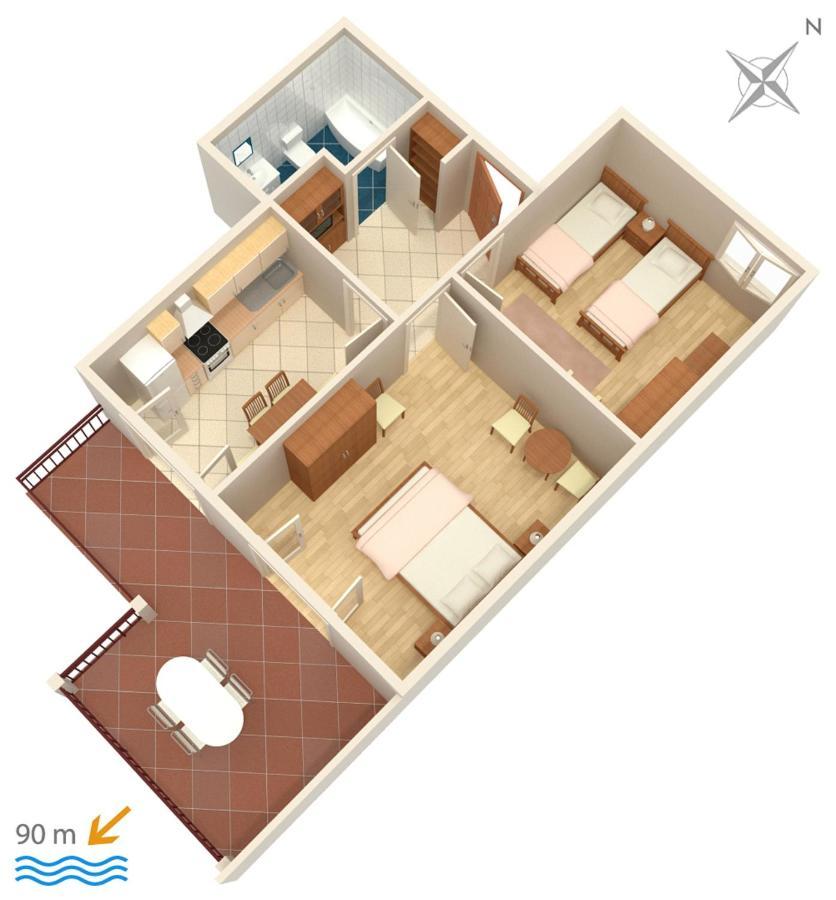 Apartments By The Sea Stanici, Omis - 1028 Tice Luaran gambar